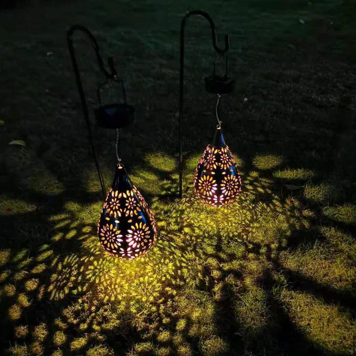 Skanto | Solcelledrevet og værbestandig hage lampe i blomsterdesign – For stilfull utendørs belysning