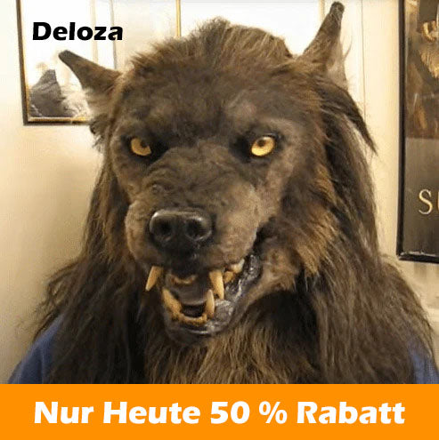 Skanto | WolfMask Hodeutstyr Kostyme Maske | 50% Rabatt