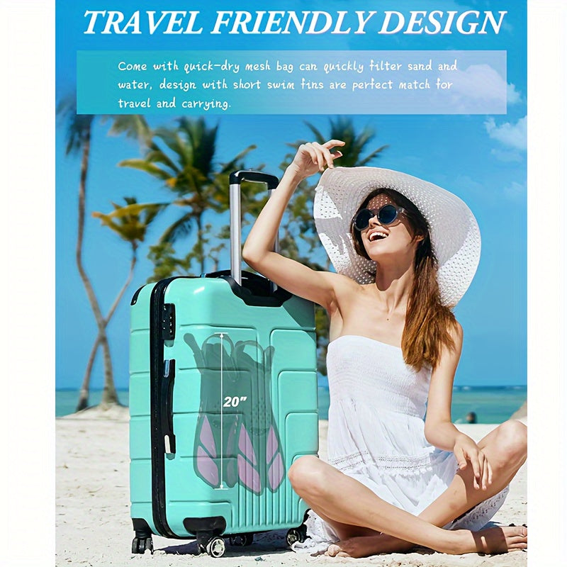Skanto | Snorkel finner SeaVana Glide | Justerbare & Korte | Åpen Hæl | For Reise & Fritid | Unisex