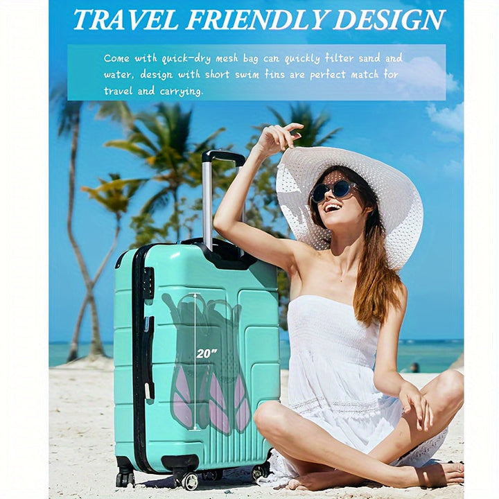 Skanto | Snorkel finner SeaVana Glide | Justerbare & Korte | Åpen Hæl | For Reise & Fritid | Unisex