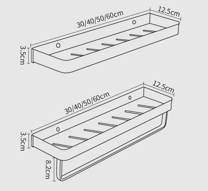 ALUMAX – Svart Aluminum Hjørneskap uten boring Skanto