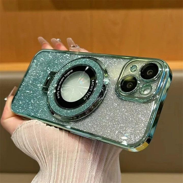 Skanto | Glitter Magnetisk Ring Stativ Telefon Etui