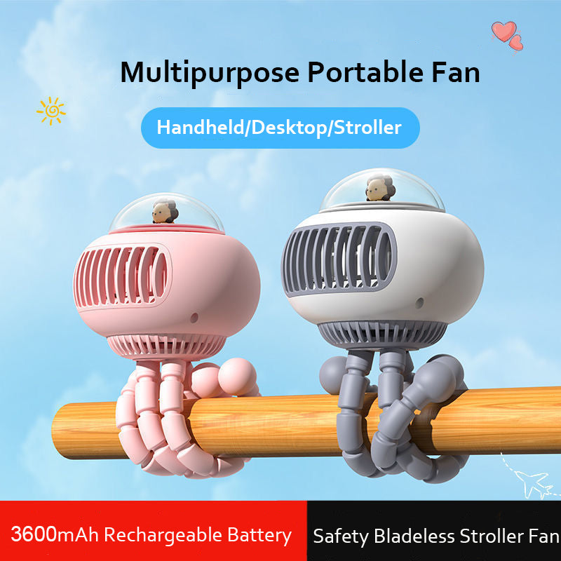 Lovelyst Cartoon Portable Safe Stroller Fan | Skanto