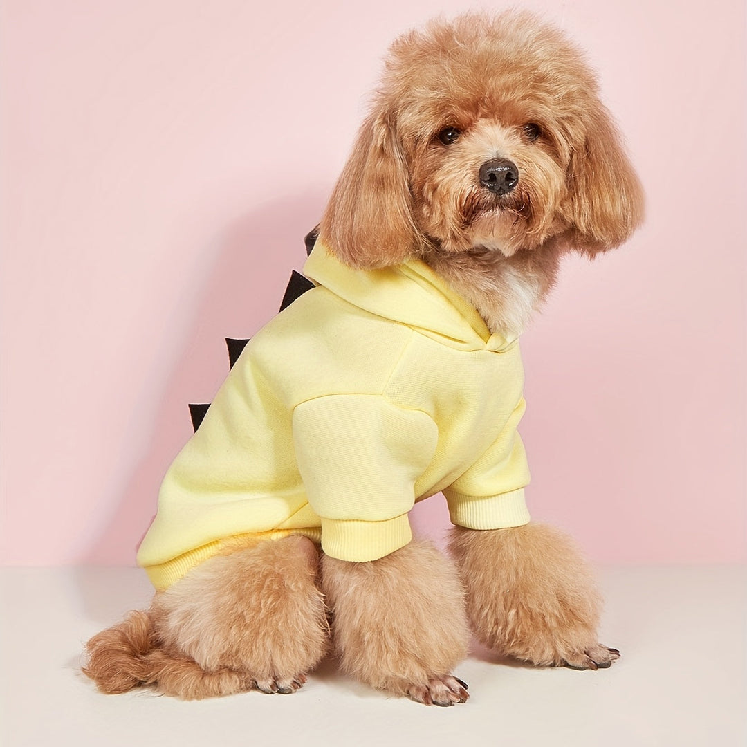 Skanto | Hund Halloween Kostyme Fleece Dinosaur Hoodie | Kjæledyrantrekk Varm