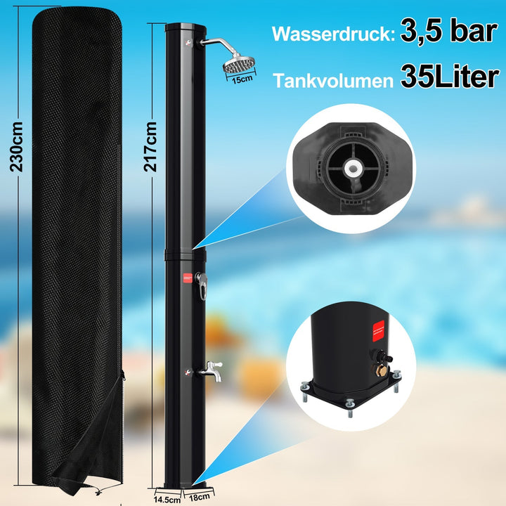 Solardusj 35L hagedusj inkl. beskyttelsesdeksel | Skanto