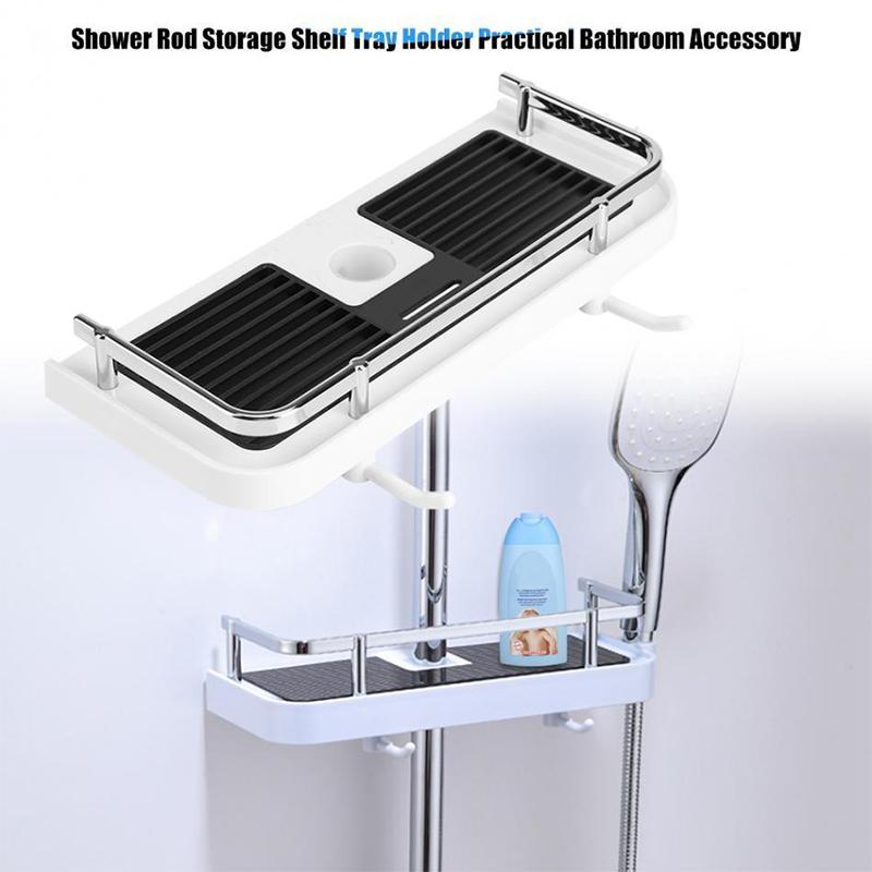 Baderomsreol Caddy for dusjstang, ingen boring Stang dusjreol holder | Skanto