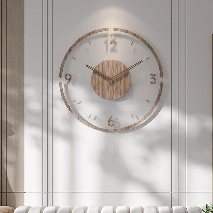 Skanto | Nordic – Stille Veggdekor Klokke I Ekte Tre, 35 Cm