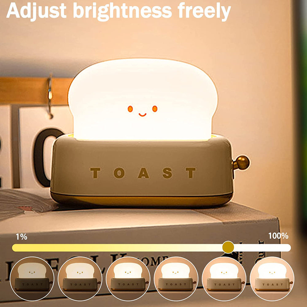 USB-lading LED-brød nattelys med dimmefunksjon og timer | Skanto