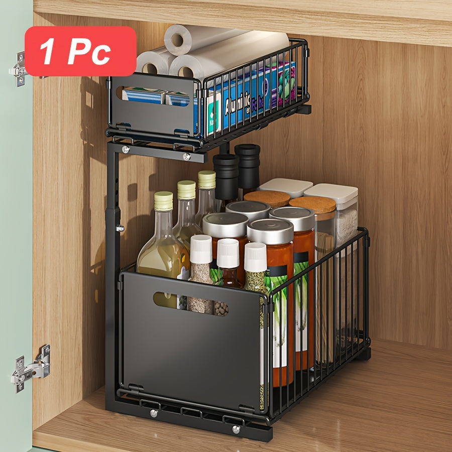 Pull-out Under-Cabinet Organizer 2 Levels | Skanto