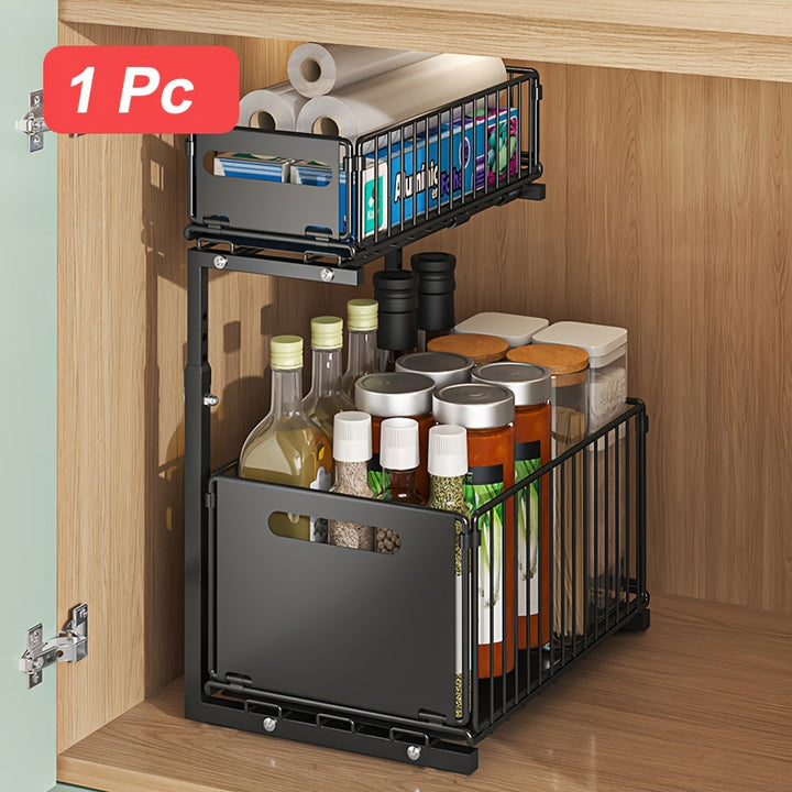 Pull-out Under-Cabinet Organizer 2 Levels | Skanto