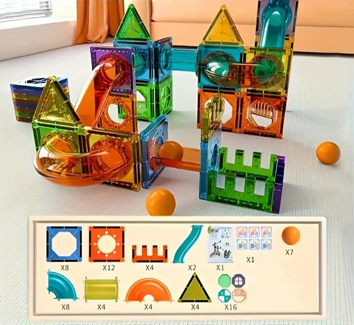 Skanto | DreamBuild Set – Magnetiske byggeklosser for kreative slott og fantasifull lek