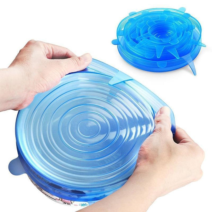 Skanto | Gjenbrukbare Silikon Stretch Lokker  6stk Universelle Boller Lokk Cover