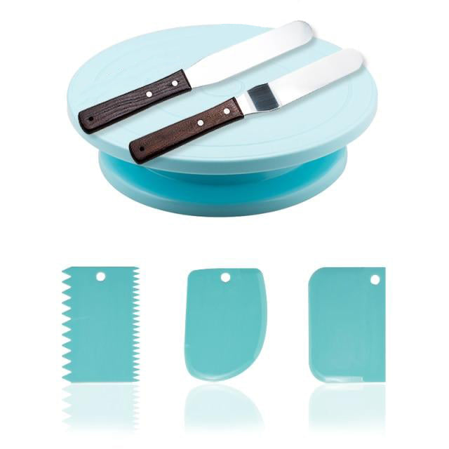 6Pcs Set Kake Snurrende Kakefat Roterende Bord Kakebord | Skanto