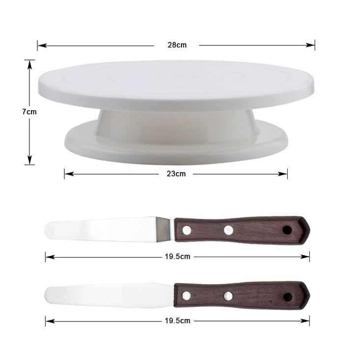 6Pcs Set Kake Snurrende Kakefat Roterende Bord Kakebord | Skanto