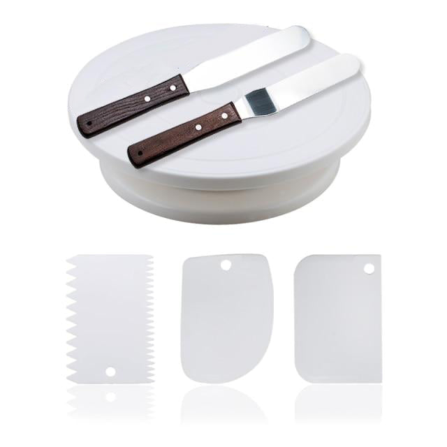 6Pcs Set Kake Snurrende Kakefat Roterende Bord Kakebord | Skanto