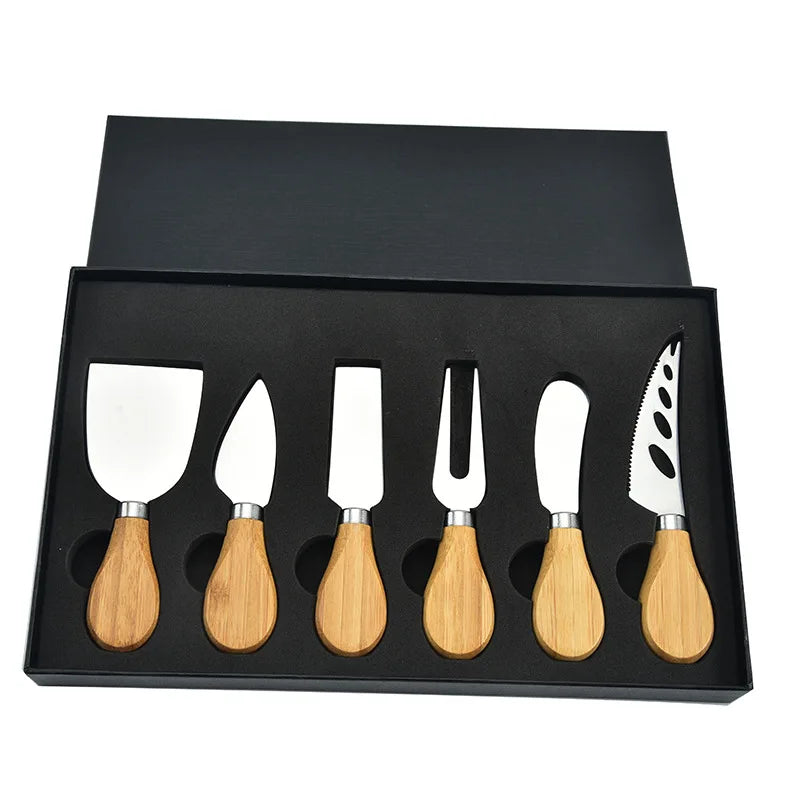 6 stk Rustfritt Stål Ostekniver for Charcuterie-Boards og Bestikk | Skanto