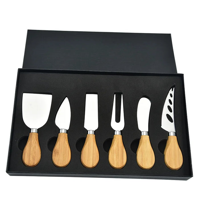 6 stk Rustfritt Stål Ostekniver for Charcuterie-Boards og Bestikk | Skanto