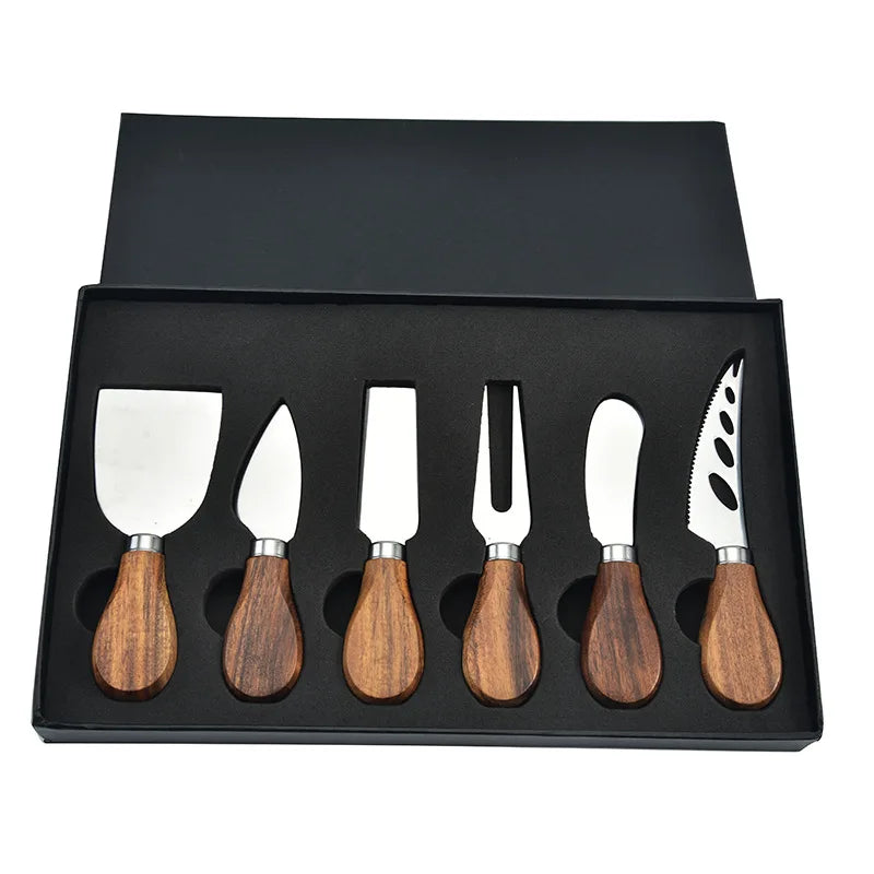 6 stk Rustfritt Stål Ostekniver for Charcuterie-Boards og Bestikk | Skanto