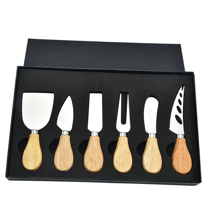 6 stk Rustfritt Stål Ostekniver for Charcuterie-Boards og Bestikk | Skanto