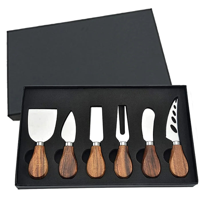 6 stk Rustfritt Stål Ostekniver for Charcuterie-Boards og Bestikk | Skanto