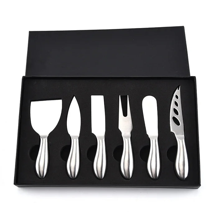 6 stk Rustfritt Stål Ostekniver for Charcuterie-Boards og Bestikk | Skanto