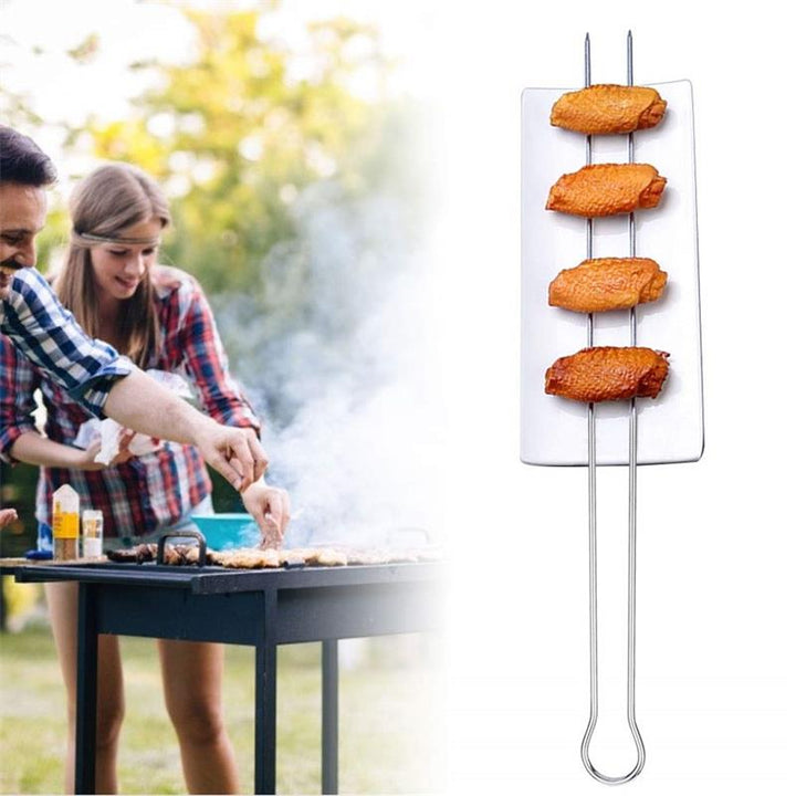 6stk U-formet BBQ Spyd i rustfritt stål Kebab Spyd med Spydpose | Skanto
