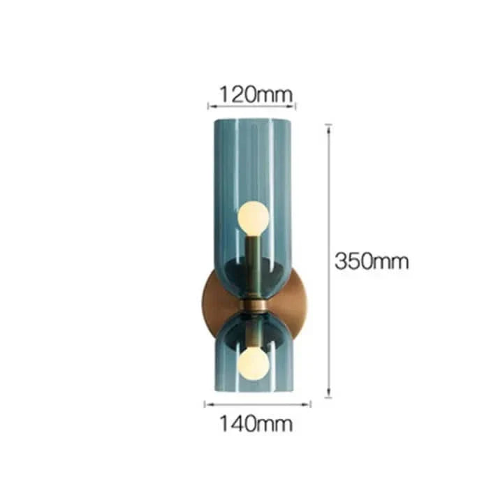 Skanto | Moderne Dobbel Glassvegglys