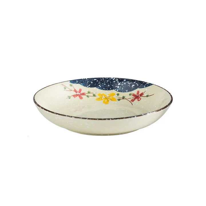 7" og 8" Underglaze Keramisk Rund Tallerken Husstands Kjøkkenverktøy | Skanto