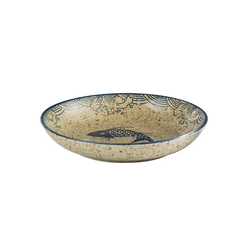 7" og 8" Underglaze Keramisk Rund Tallerken Husstands Kjøkkenverktøy | Skanto