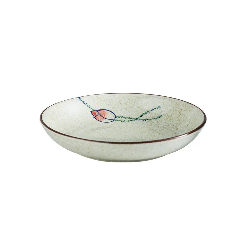7" og 8" Underglaze Keramisk Rund Tallerken Husstands Kjøkkenverktøy | Skanto