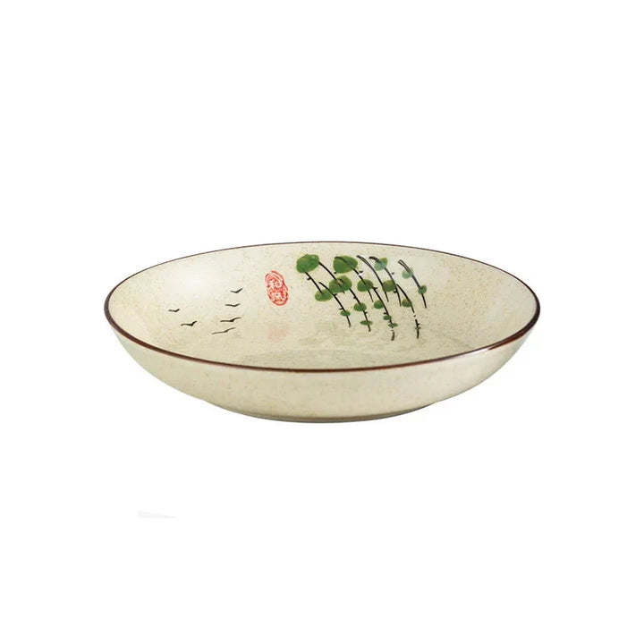 7" og 8" Underglaze Keramisk Rund Tallerken Husstands Kjøkkenverktøy | Skanto