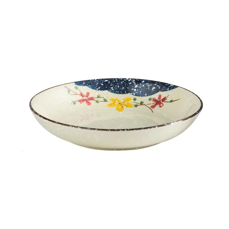 7" og 8" Underglaze Keramisk Rund Tallerken Husstands Kjøkkenverktøy | Skanto