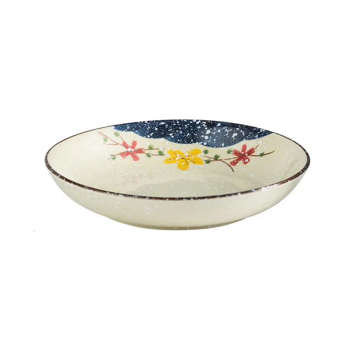 7" og 8" Underglaze Keramisk Rund Tallerken Husstands Kjøkkenverktøy | Skanto