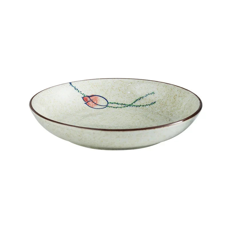 7" og 8" Underglaze Keramisk Rund Tallerken Husstands Kjøkkenverktøy | Skanto