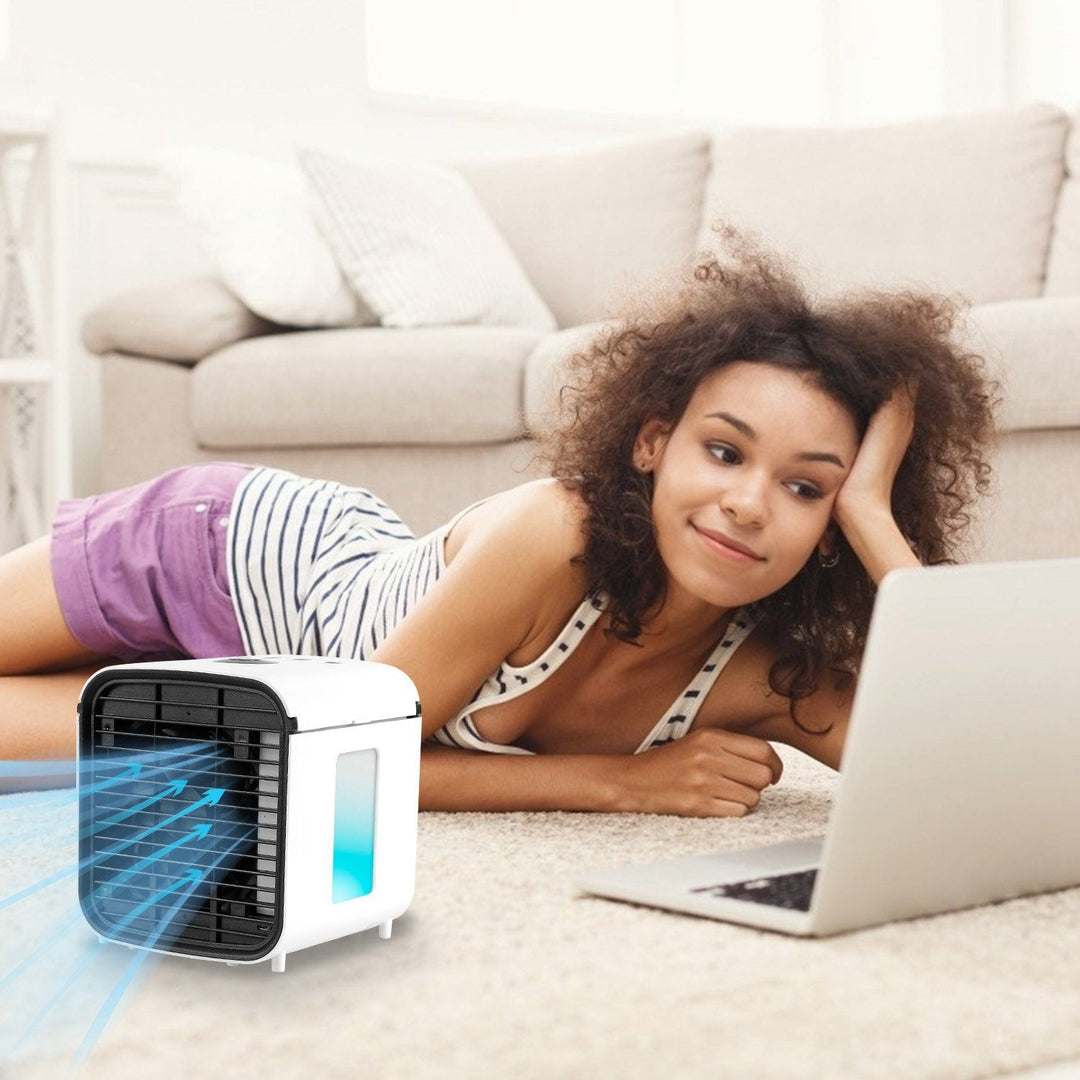 Skanto | 7-farger byttbar bærbar mini air conditioner kjøleovn vifte