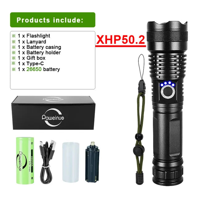 Oppladbar LED-lommelykt for Adventure Skanto