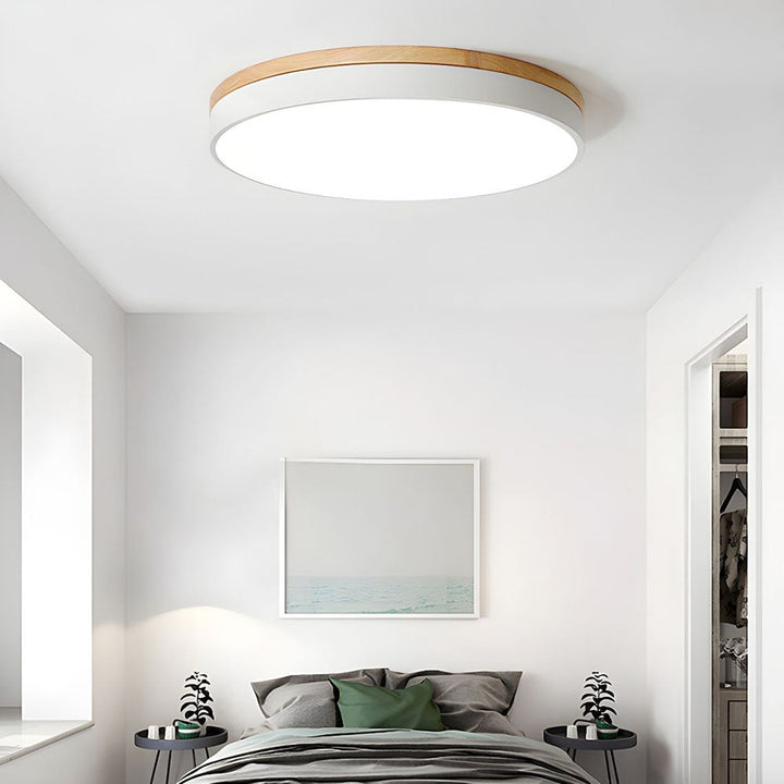 Skanto | Taklampe Naturlig Tre Flush Mount Fixture