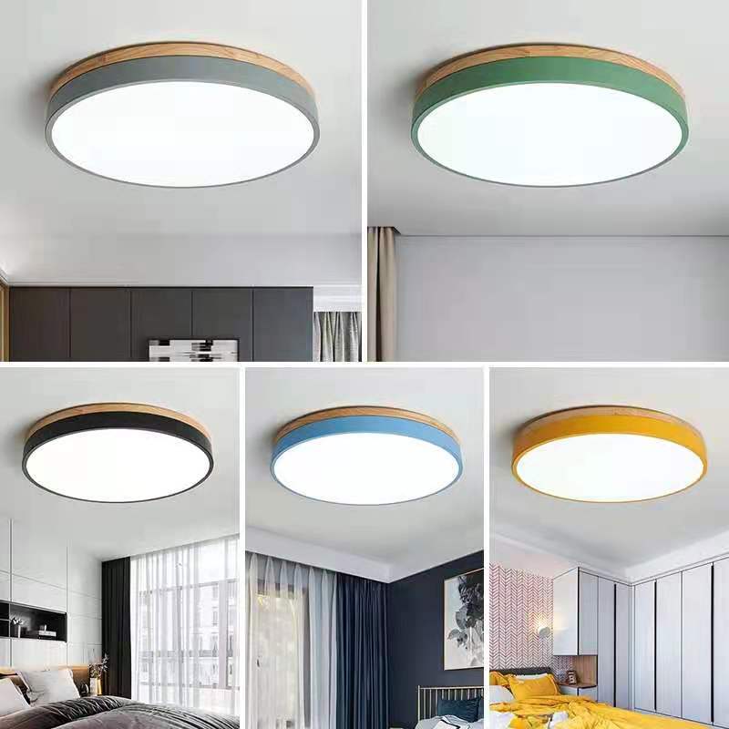 Skanto | Taklampe Naturlig Tre Flush Mount Fixture