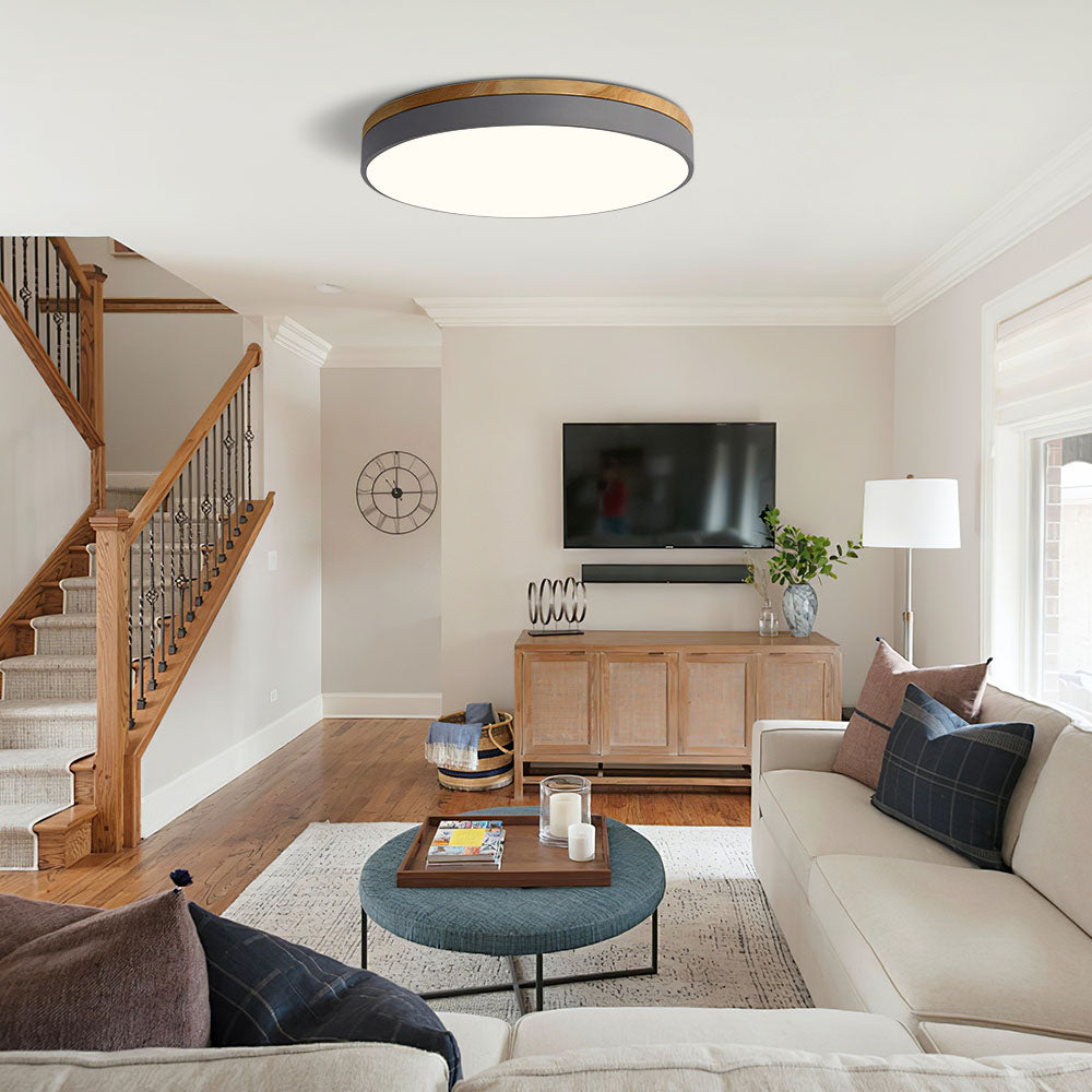 Skanto | Taklampe Naturlig Tre Flush Mount Fixture