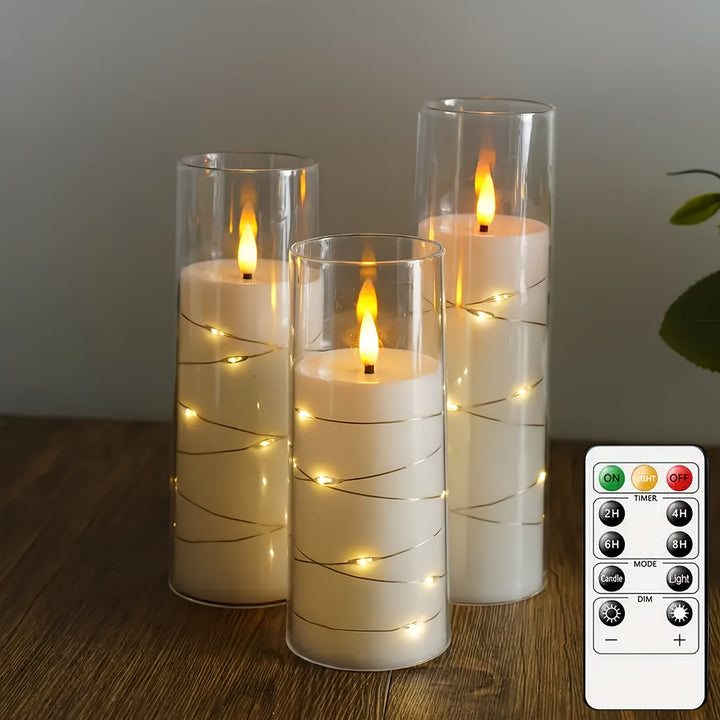 Skanto | SoftFlame - LED Lyssett med Fjernkontroll