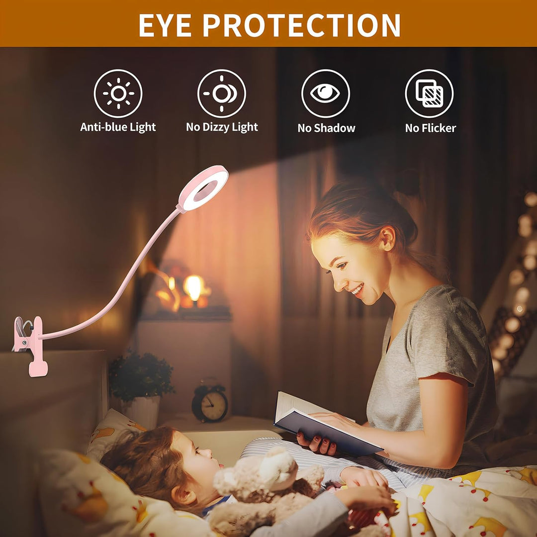 Skanto | 3 Farge Modus LED Skrivebord Klem Lampe med & Fleksibel Gås Nakke – Selvara (1+1 GRATIS)