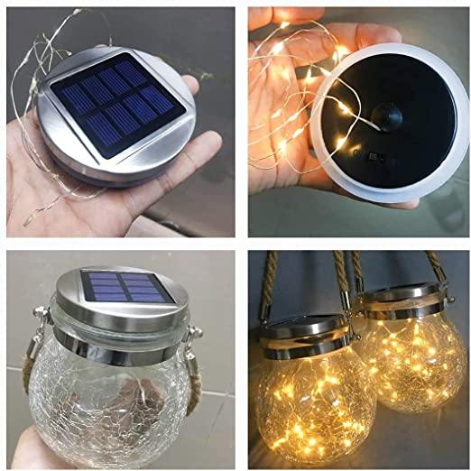 Solar Mason Jar Lamp - Lunara | Skanto