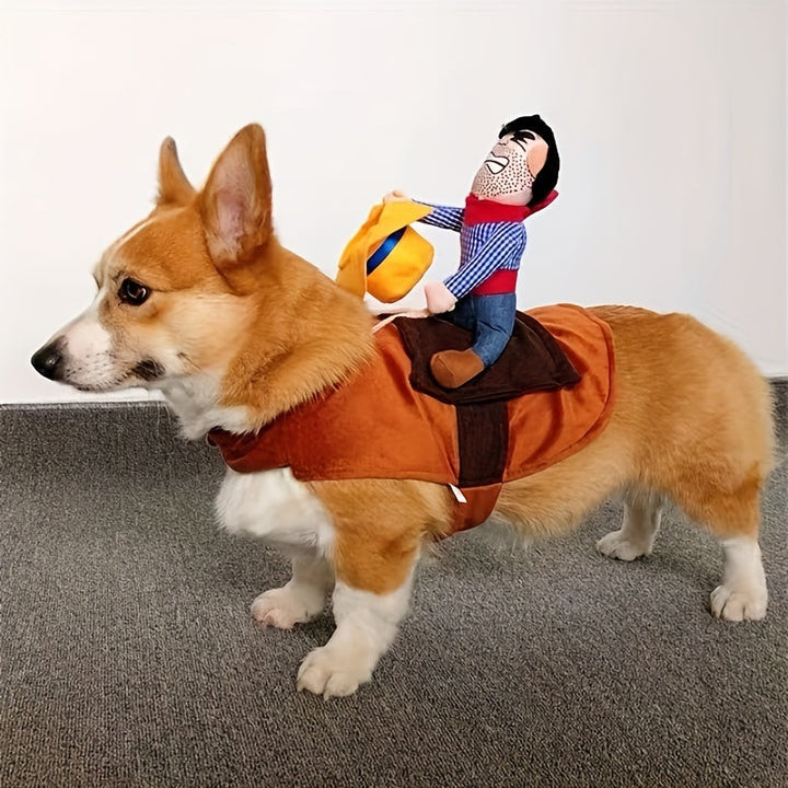 Skanto | Morsom Rider Hund Halloween Kostyme | Plush Sal Outfit