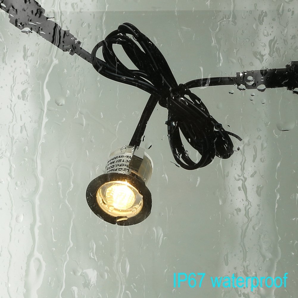 Skanto | Fvtled 10-Pack Rgb Led Utendørs Deck Lyskilder, Ip67 Vanntett, Lav Spenning For Hage & Terrasse