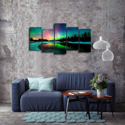 5-Piece Aurora Canvas Wall Art Painting | Skanto