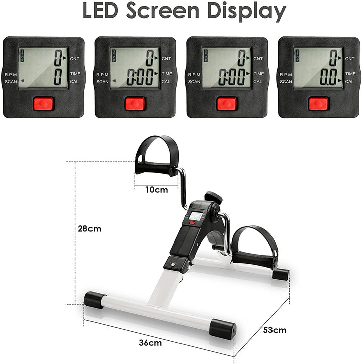 Mini-Home Trainer Fitness Bike Leg Trainer med LCD Display | Skanto