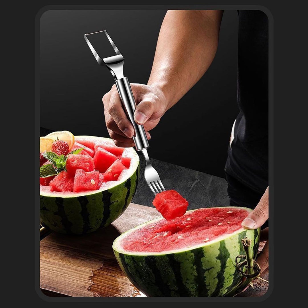 Skanto | Woyuosn 2-i-1 Rustfritt Stål Watermelon Gaffel Cutter