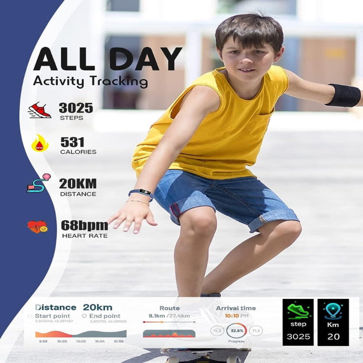 Skanto | Barn smartklokke med GPS, treningssporing og helsefunksjoner – Viona