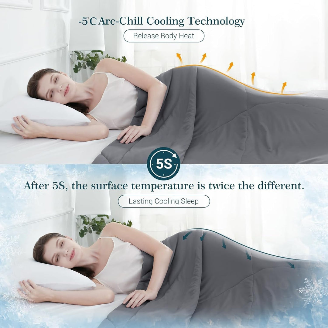 Ultra Soft Cloudy 3D Cooling Comforter  Extreme Q Max 0.5-Grå | Skanto