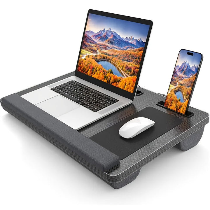 Ergonomisk Laptop Stativ med Håndleddsstøtte og Enhetsrom | Skanto